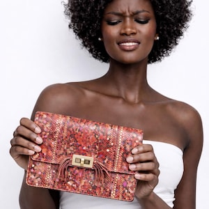 Snakeskin Leather Cat Bag – Unique Luxury Handbag & Purse