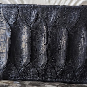Cartera plegable de piel de serpiente pitón KING genuina para hombre: cartera de negocios minimalista y delgada