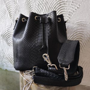 Handgefertigte echte Python Schlangenleder Einkaufstasche Handtasche echte Schlangenhaut Tasche echt Leder Schlangenleder Geldbörse Kreuz Schulter Schlangenleder Geldbörse