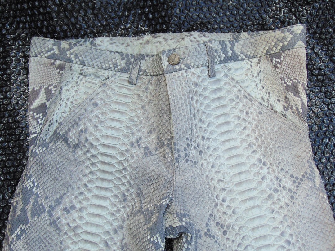 Genuine Python Snakeskin MEN Pants Real Leather Pants Customs Etsy