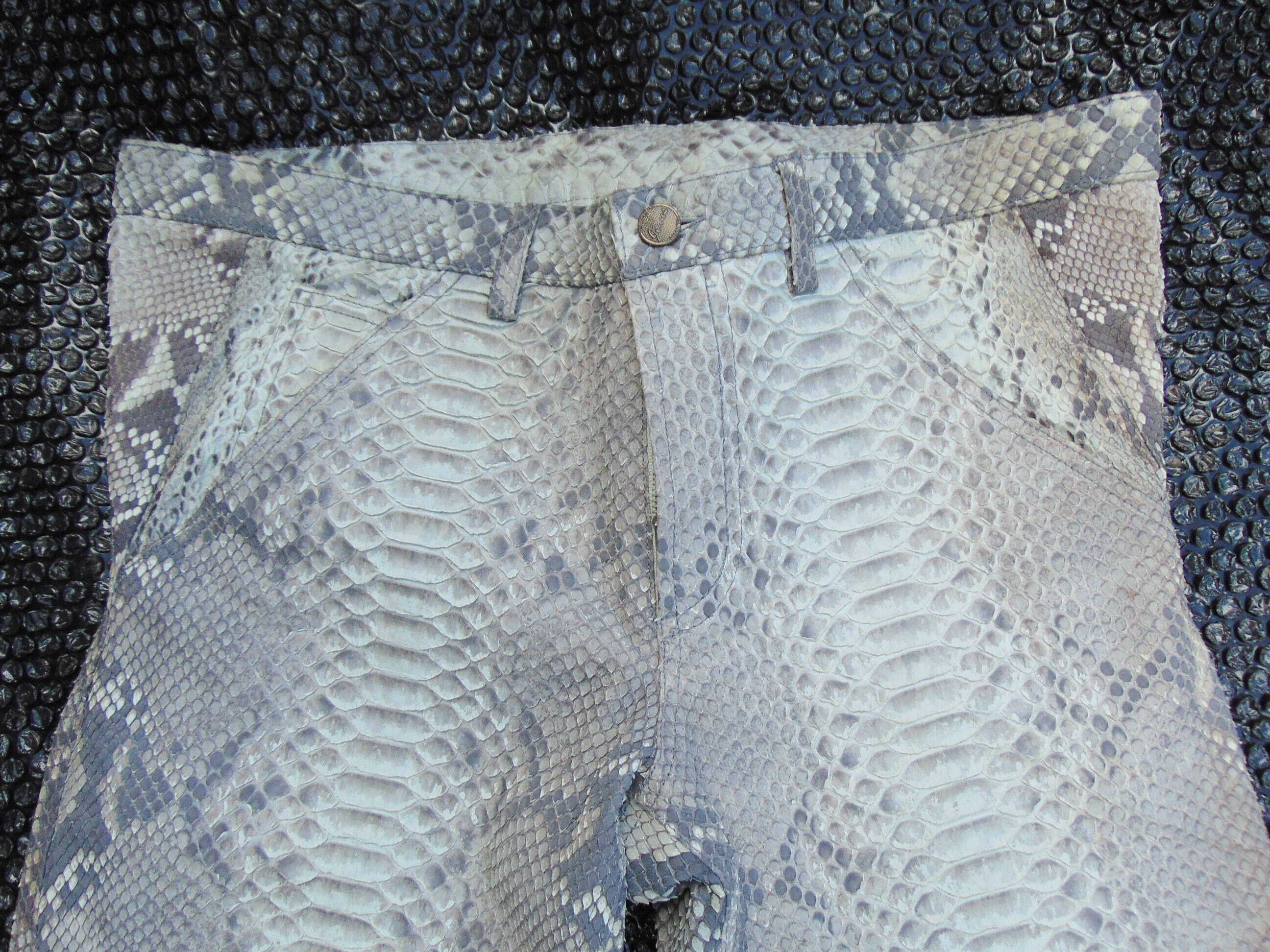 Genuine Python Snakeskin MEN Pants Real 