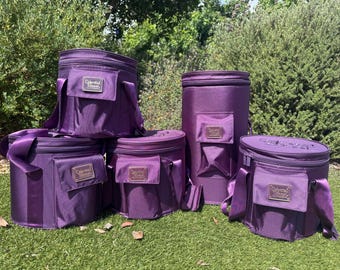Estuche resistente para cuenco tibetano de cristal balístico morado Crystal Tones®, nuevo, socio de Crystal Tones, cuenco tibetano, envío gratuito.