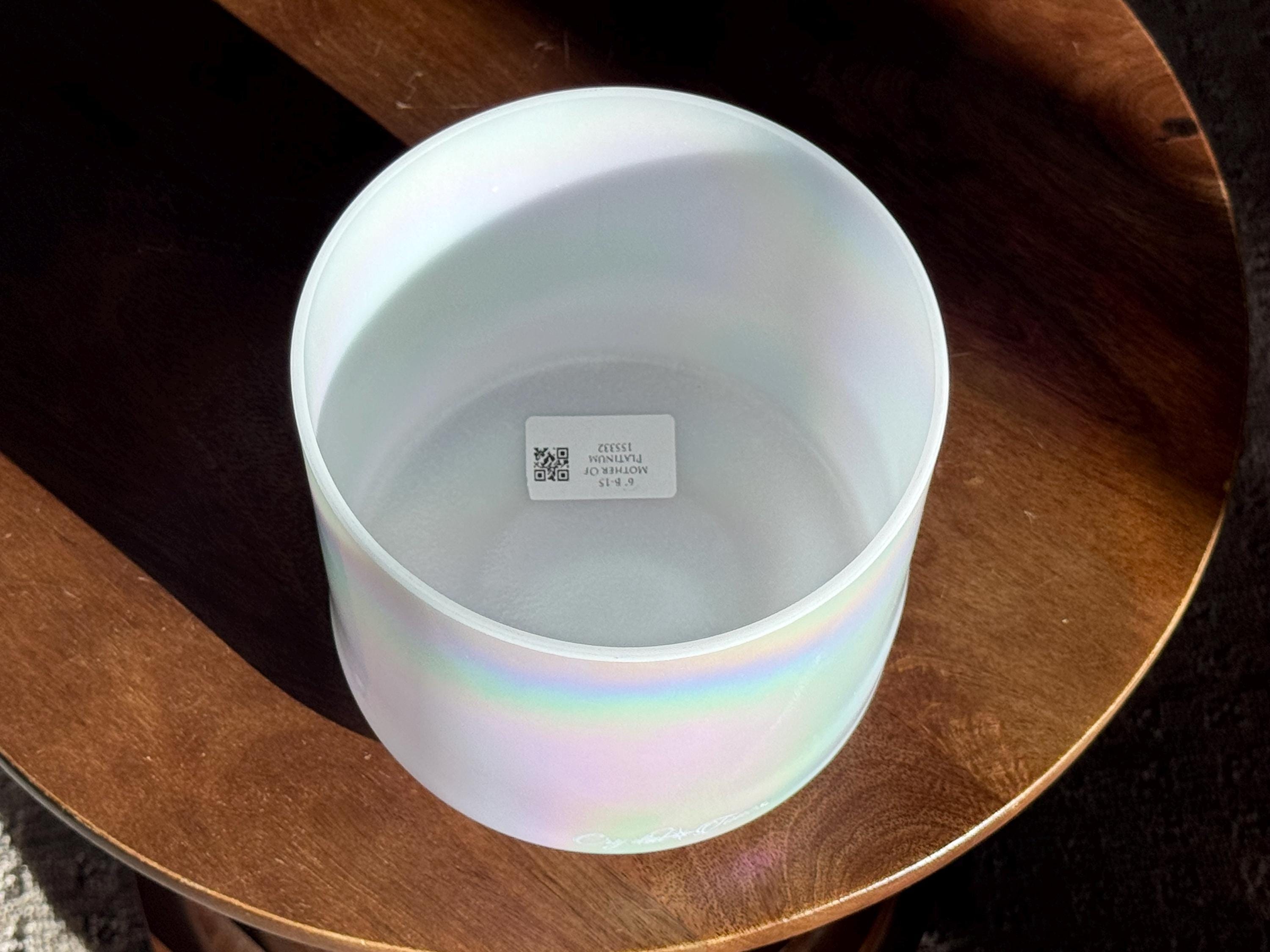 6” B-15 Mother of Platinum Crystal Tones® Alchemy Crystal Singing