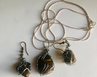 Crystal  & Sea Glass Jewelry/Tigers Eye/Rose Quartz/Amethyst/Agate