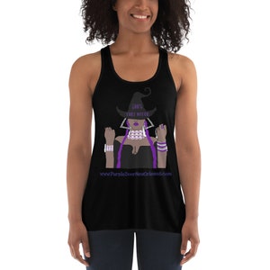 100% That Witch Safe For Work Version Flowy Racerback Tank image 3