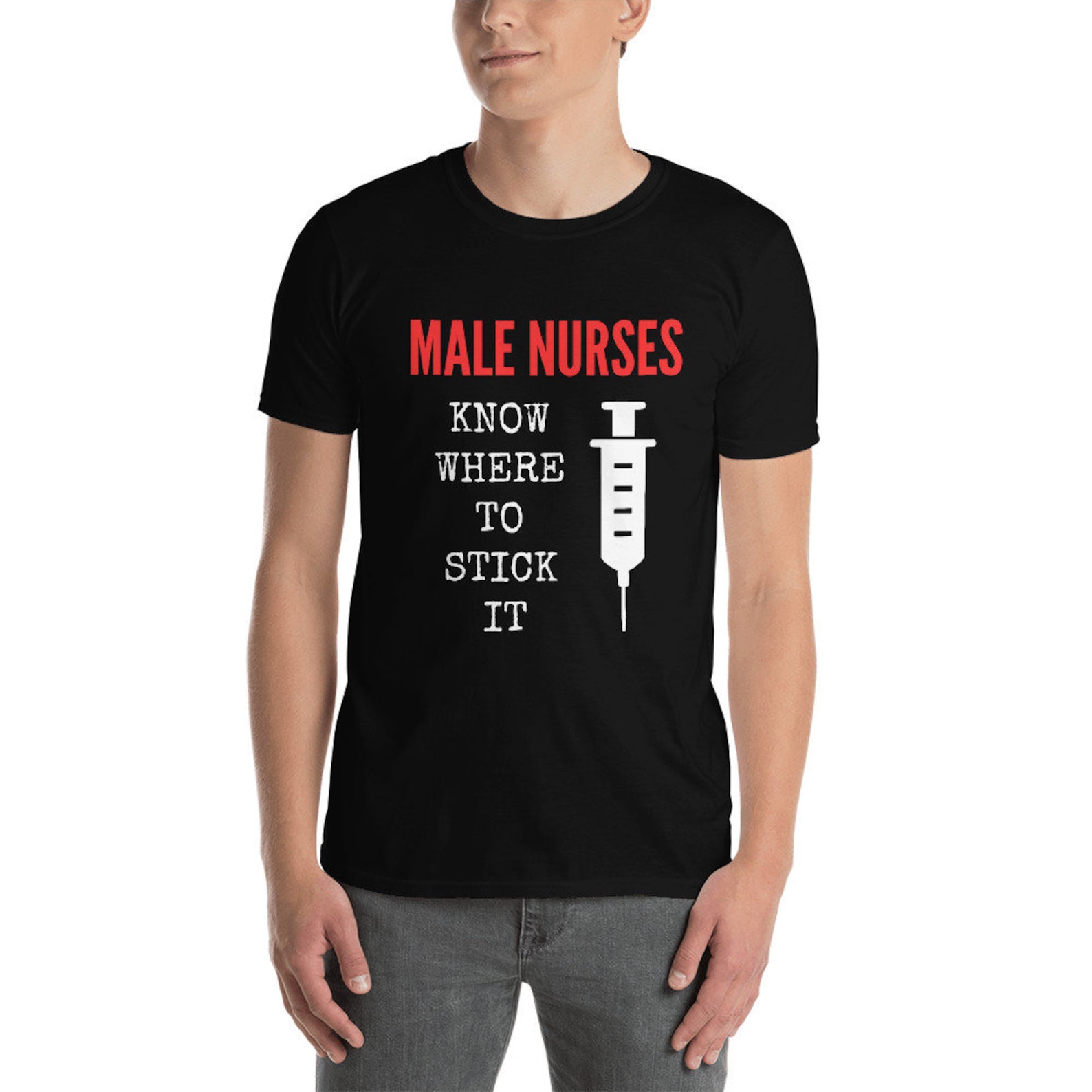 Male Nurse Shirt Funny Registered Nurse TShirt Etsy