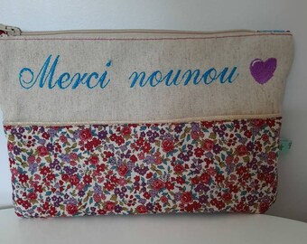 kit de libertad, bolsa "Gracias niñera", bolsa con cremallera, bolsa de moda, regalo de niñera,