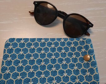 étui à lunettes, pochette pour lunettes, étui en coton imprimé, idée cadeau