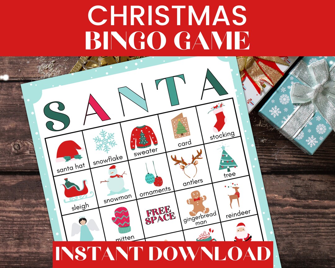 Bingo navideño imprimible, bingo navideño imprimible, tarjetas de bingo ...