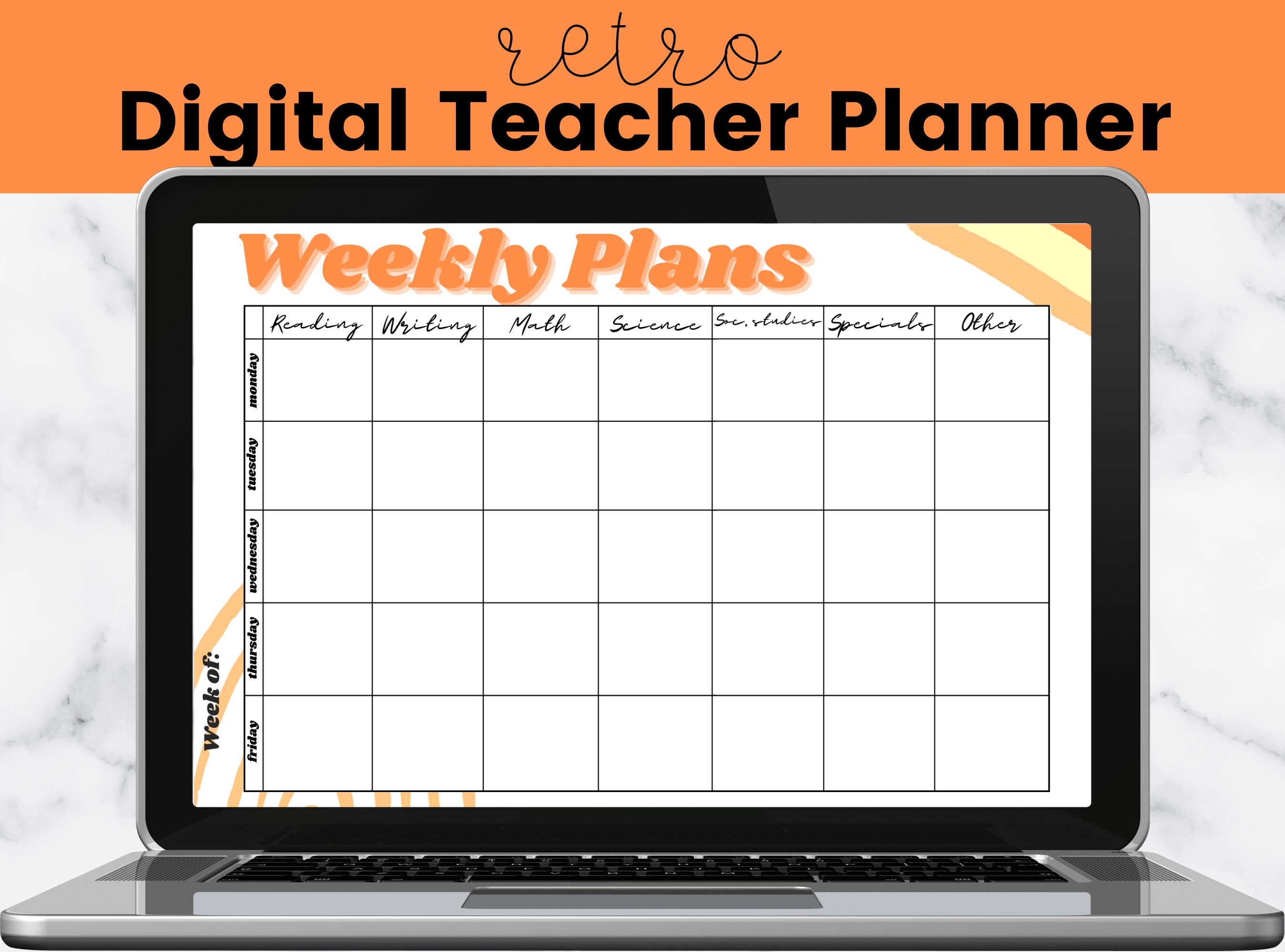 Digital Teacher Planner Google Slides Teacher Google Slides Etsy UK