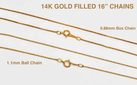 Box Chain Necklace 14K Yellow Gold-filled - Made in the USA Box Chain Necklace 14K Yellow Gold-filled - Made in the USA