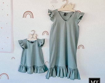 Mother Daughter Dresses Matching Set