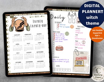Witch Theme 2021 Digital Planner – Daily & Weekly (GoodNotes)