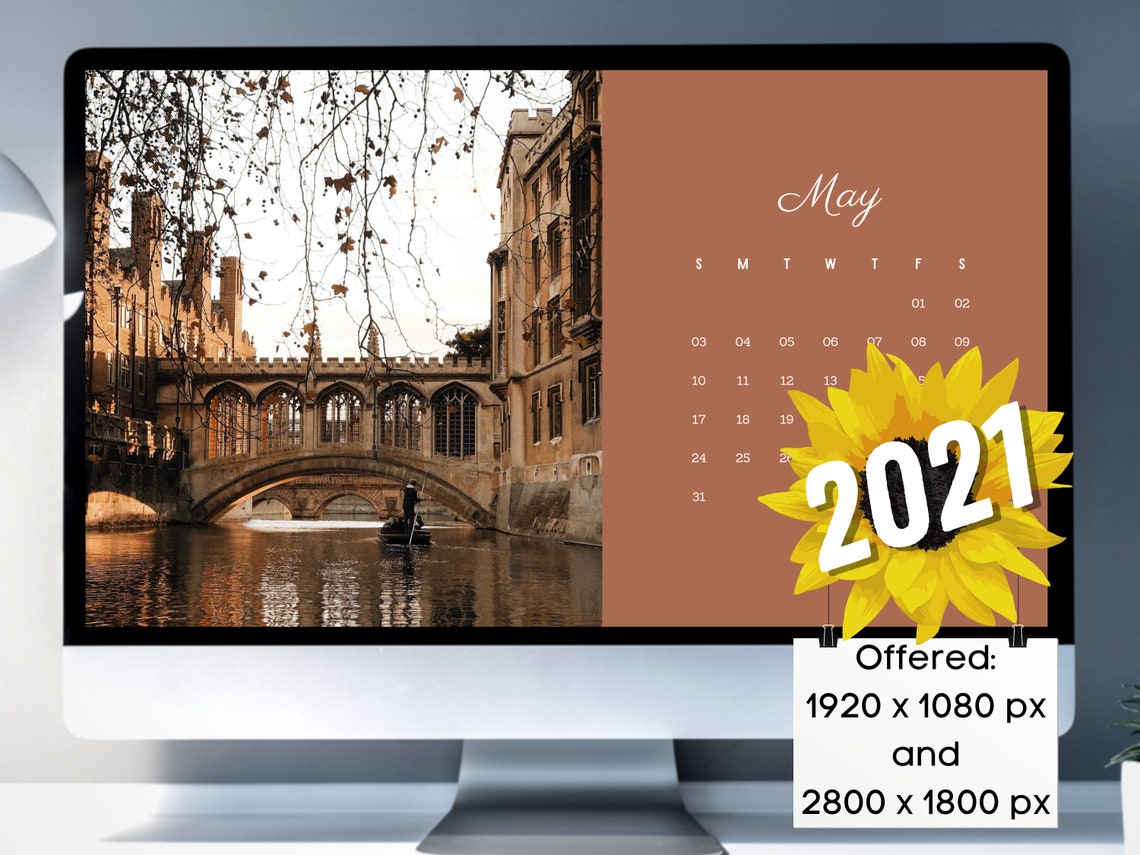 2021 Calendar Desktop Wallpaper Desktop Wallpaper Mac Etsy