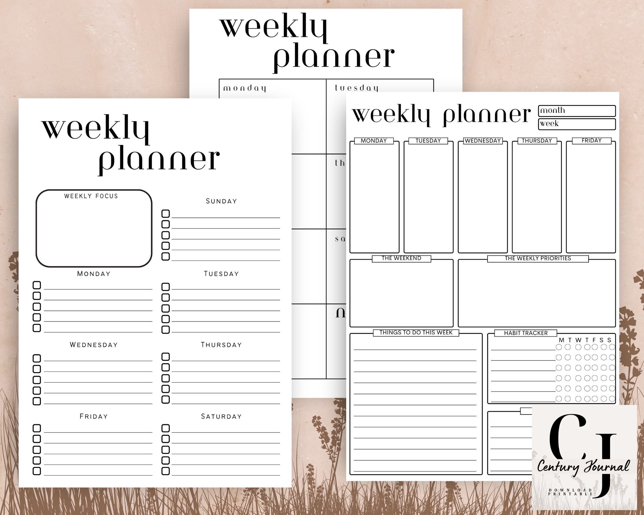 Bullet Planner Starter Pack Printable Journal Pages - Etsy