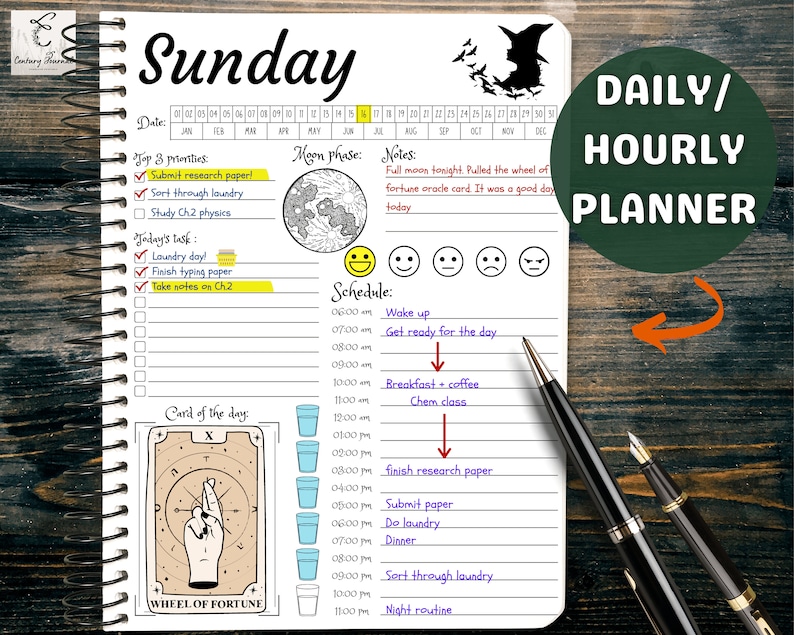 Daily Witch Planner Witchy Printable Pages Printable Witch - Etsy