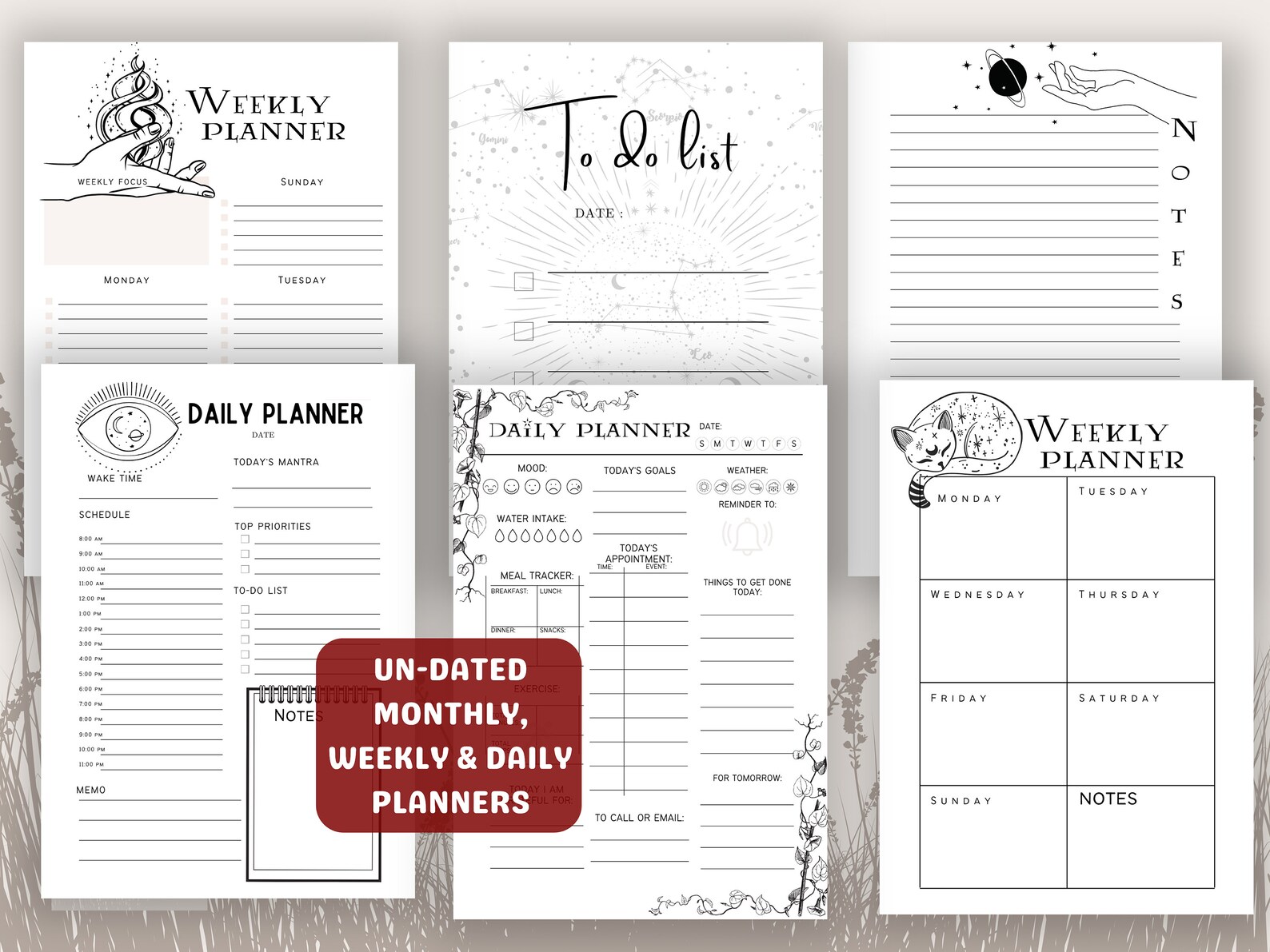 Witch Theme Planner Printable Witch Planner 20232024 Etsy