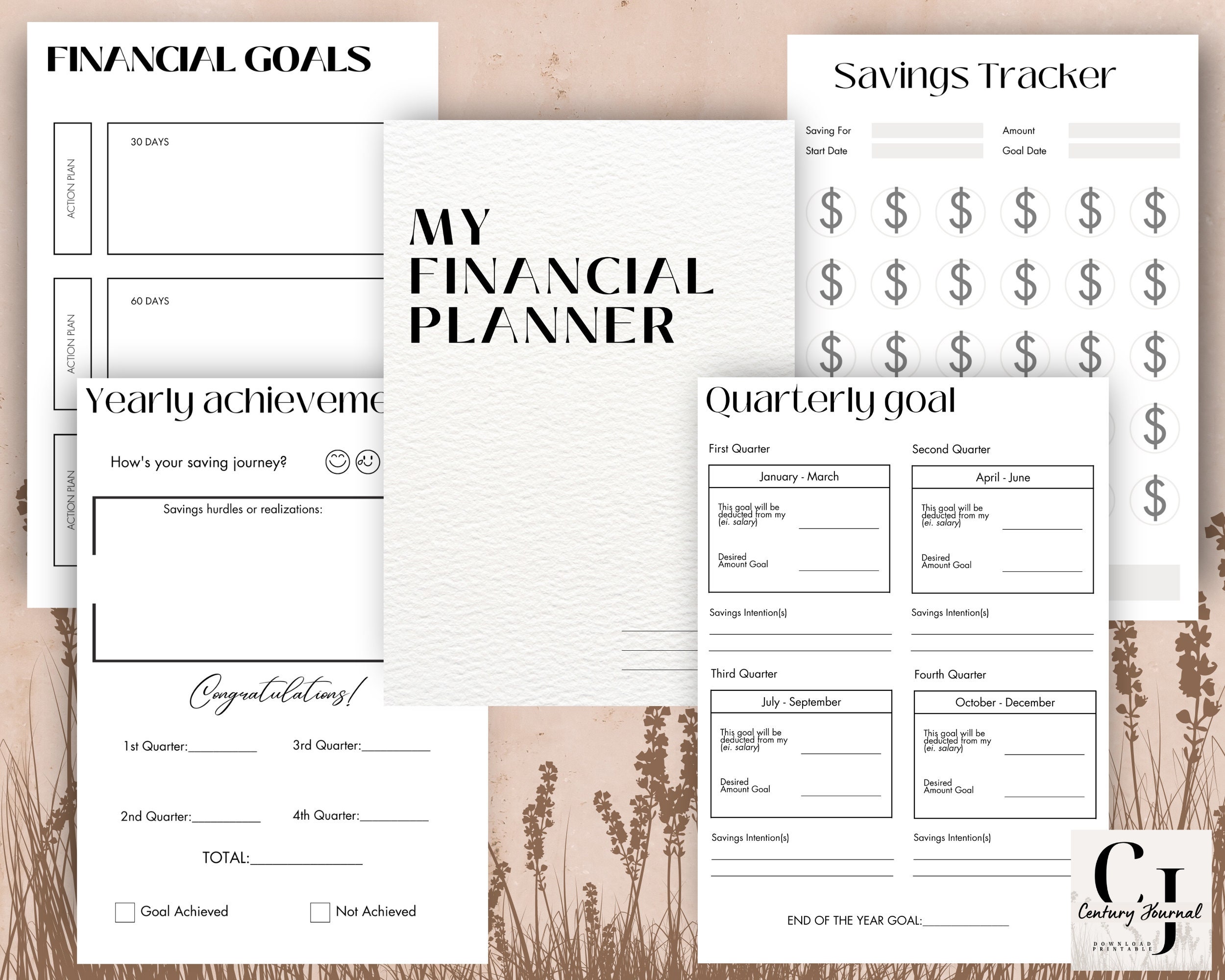 Minimalist Budget Planner Printable, Finance Tracker (PDF) - Etsy