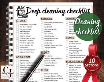 Deep Cleaning Checklist Printable, Master Schedule (PDF)