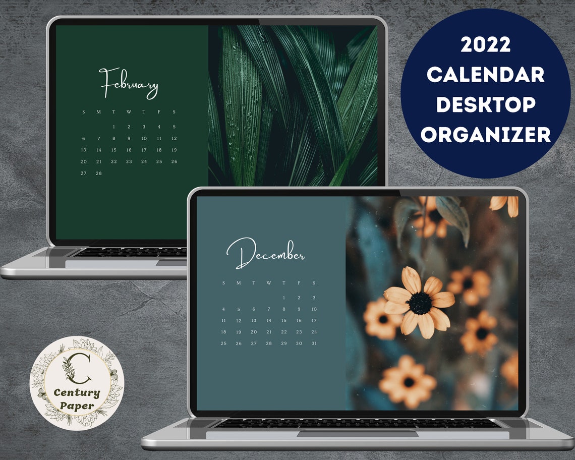 2022 Calendar Desktop Wallpaper Desktop Wallpaper Mac Etsy