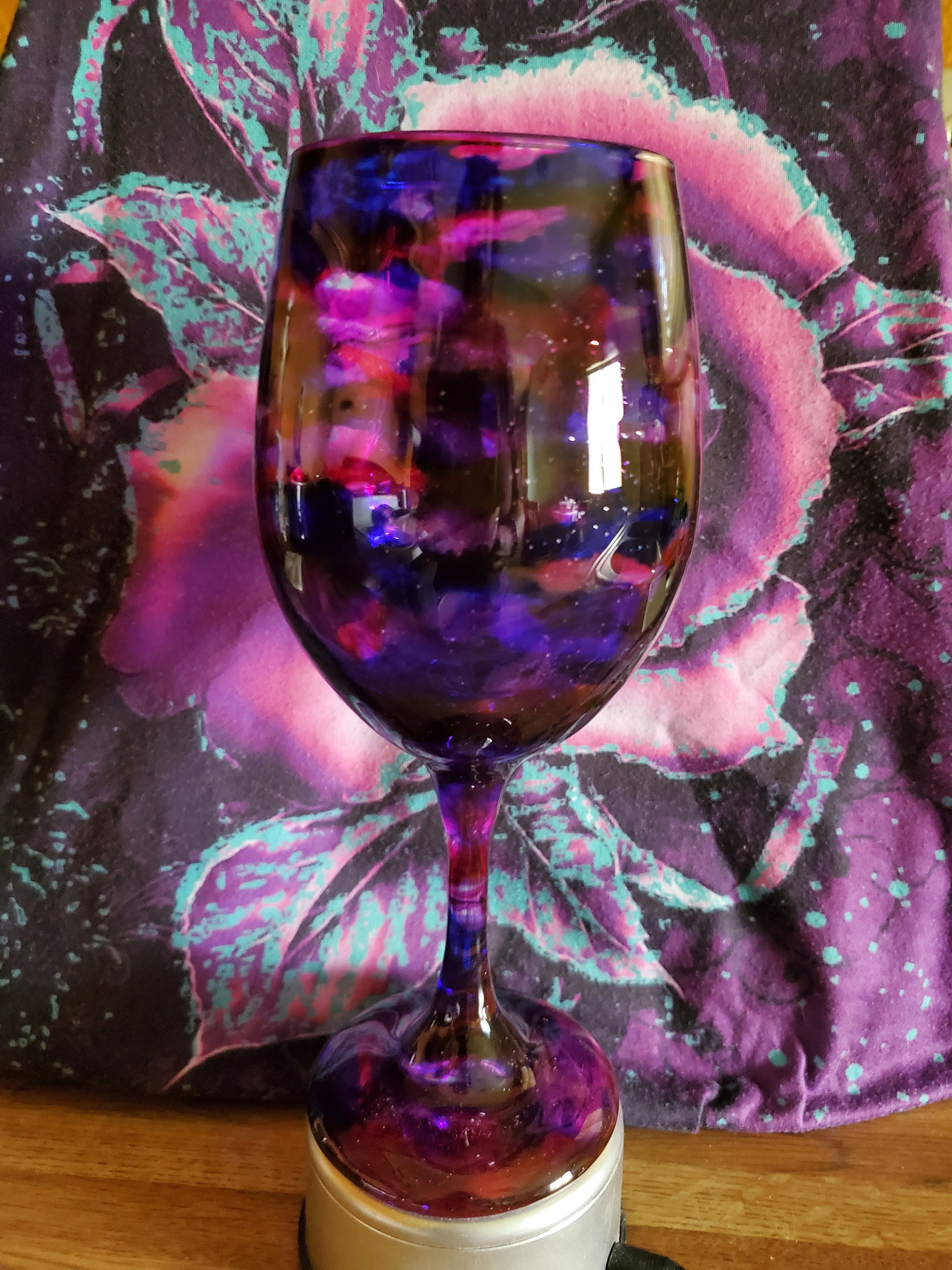 Alcohol Ink Epoxy Wine Glasses. Etsy