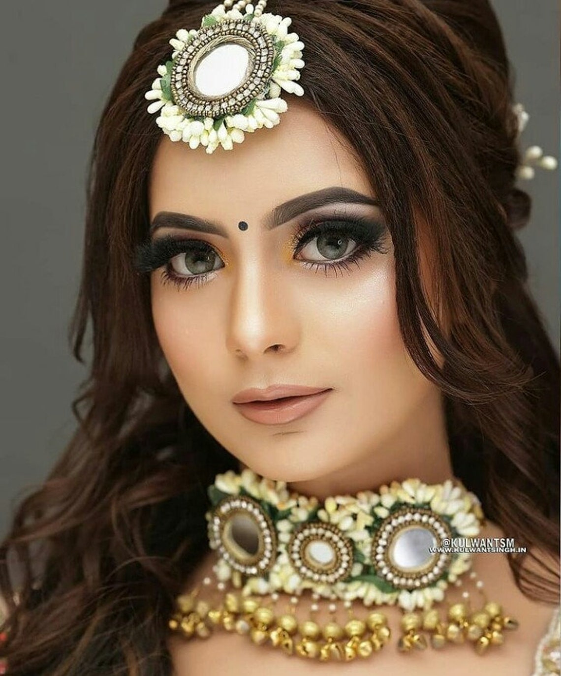 White Artificial Mirror Flower Jewelry Bridal Bridesmaid Etsy