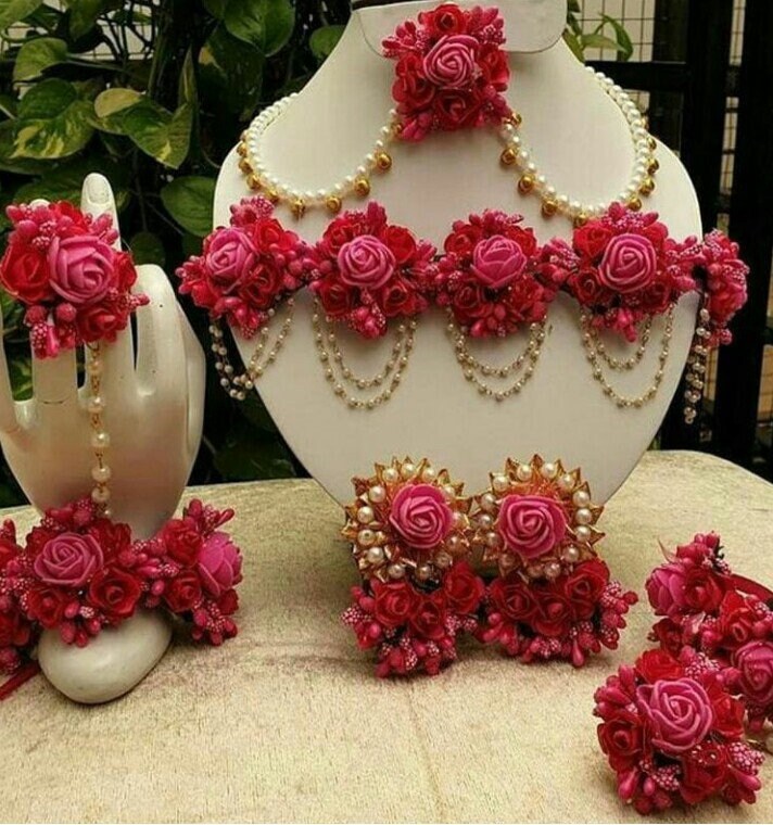 artificial flower jewellery sets