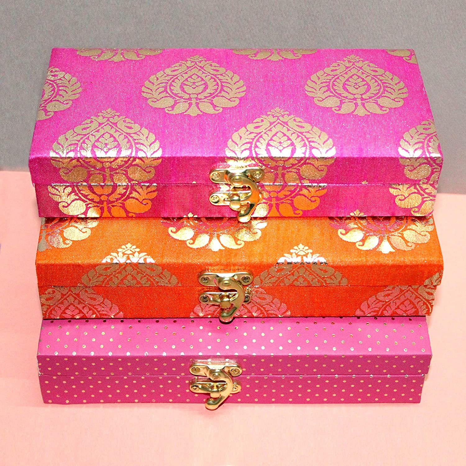 Pack Of 3 Multicolor Shagun Box Cash Box Indian Wedding Etsy