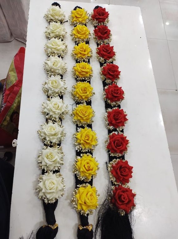 Hand Made Artificial Flower Hair Jada South Indian Bridal - Etsy Hand Made Artificial Flower Hair Jada South Indian Bridal - Etsy