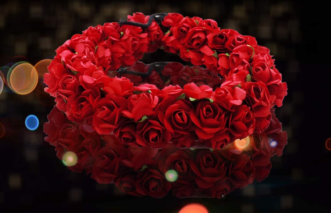 Pack Of 2 Indian Hair accessories Red Gajra Artificial Flower Etsy