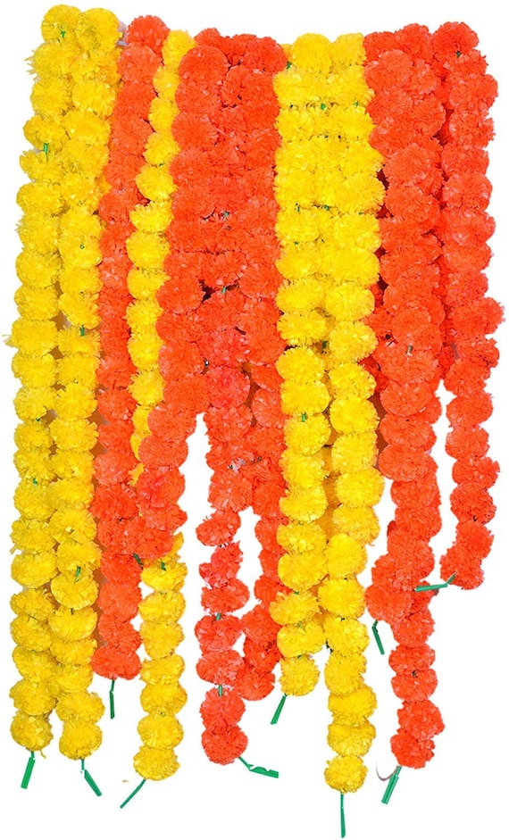 200 Wholesale Artificial Marigold Flower decor Garlands Vine Etsy