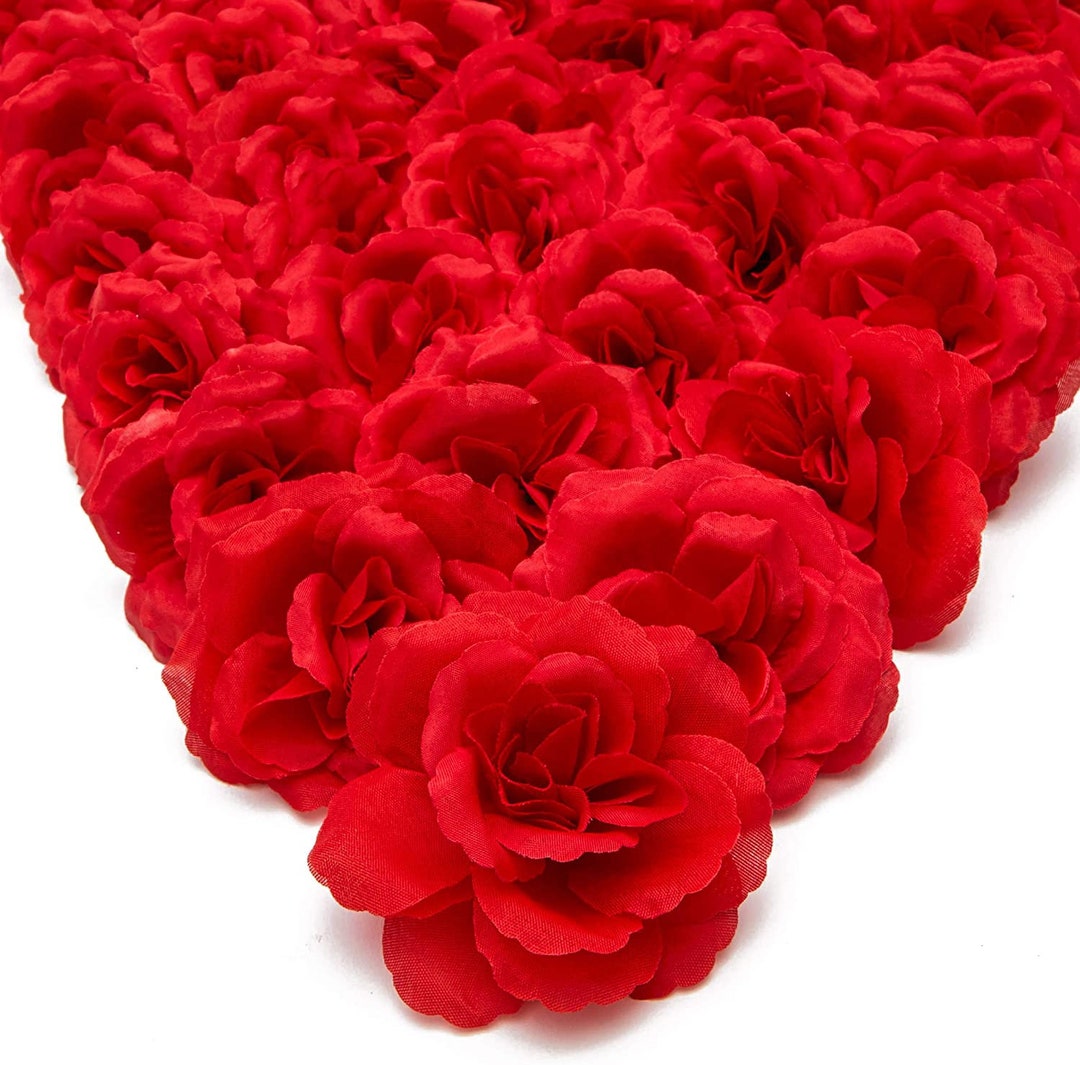 Red Artificial Silk Red Rose Flower Heads for Home Party - Etsy