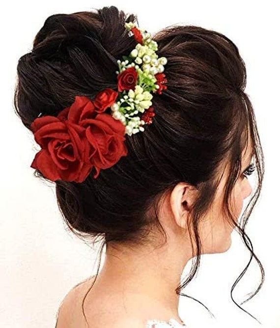 Buy Hair Accessories Red Gajra Artificial Flower Jewelry Handmade Online in India - Etsy Buy Hair Accessories Red Gajra Artificial Flower Jewelry Handmade Online in India - Etsy