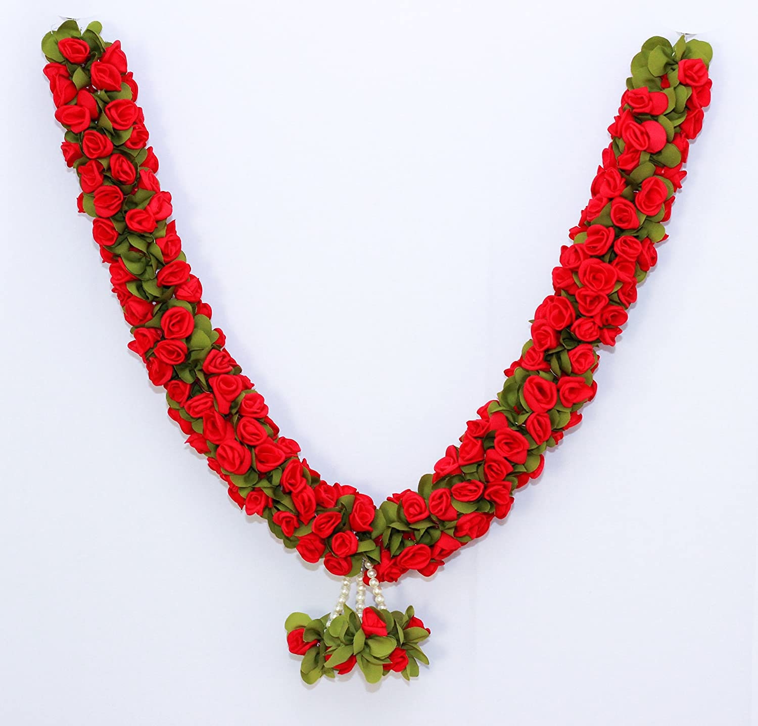 Red Jasmine Artificial Marigold Garland Puja Mala Handmade Etsy Australia