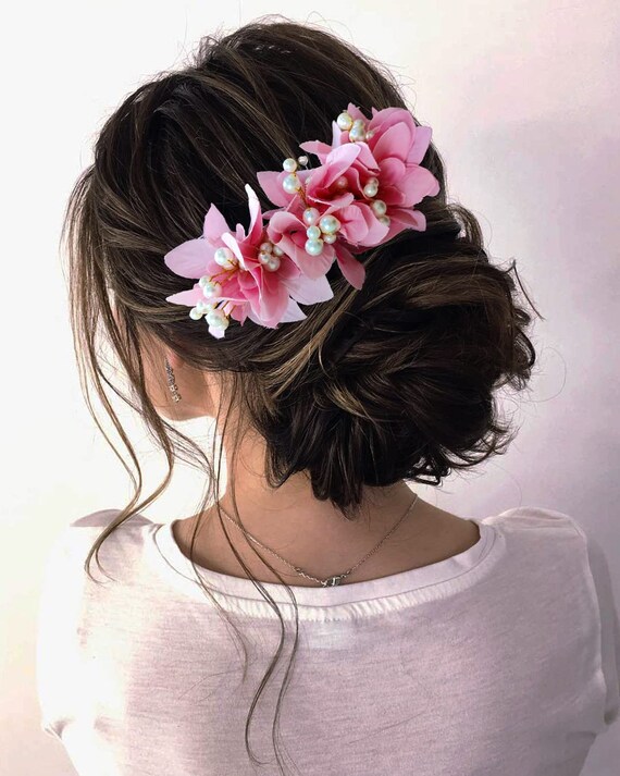 Artificial Flower Hair Accessories Juda Pin Stone Hair Pin - Etsy Artificial Flower Hair Accessories Juda Pin Stone Hair Pin - Etsy