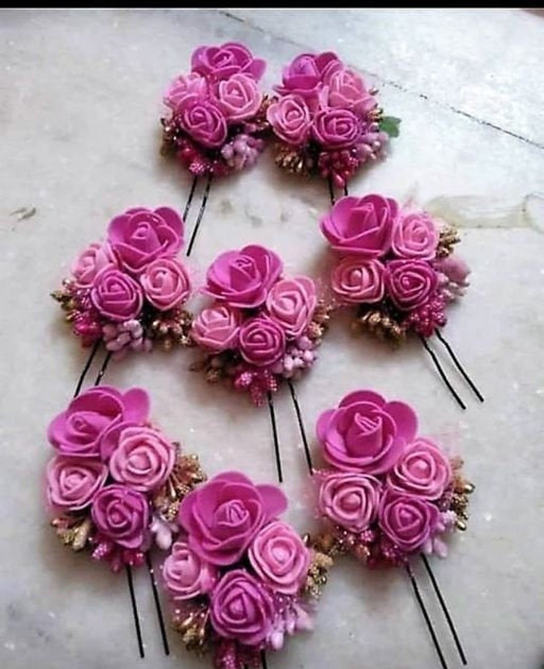 Buy 30 Pcs Pink Hair Accessories Artificial Flower Hair Pins Online in  India - Etsy