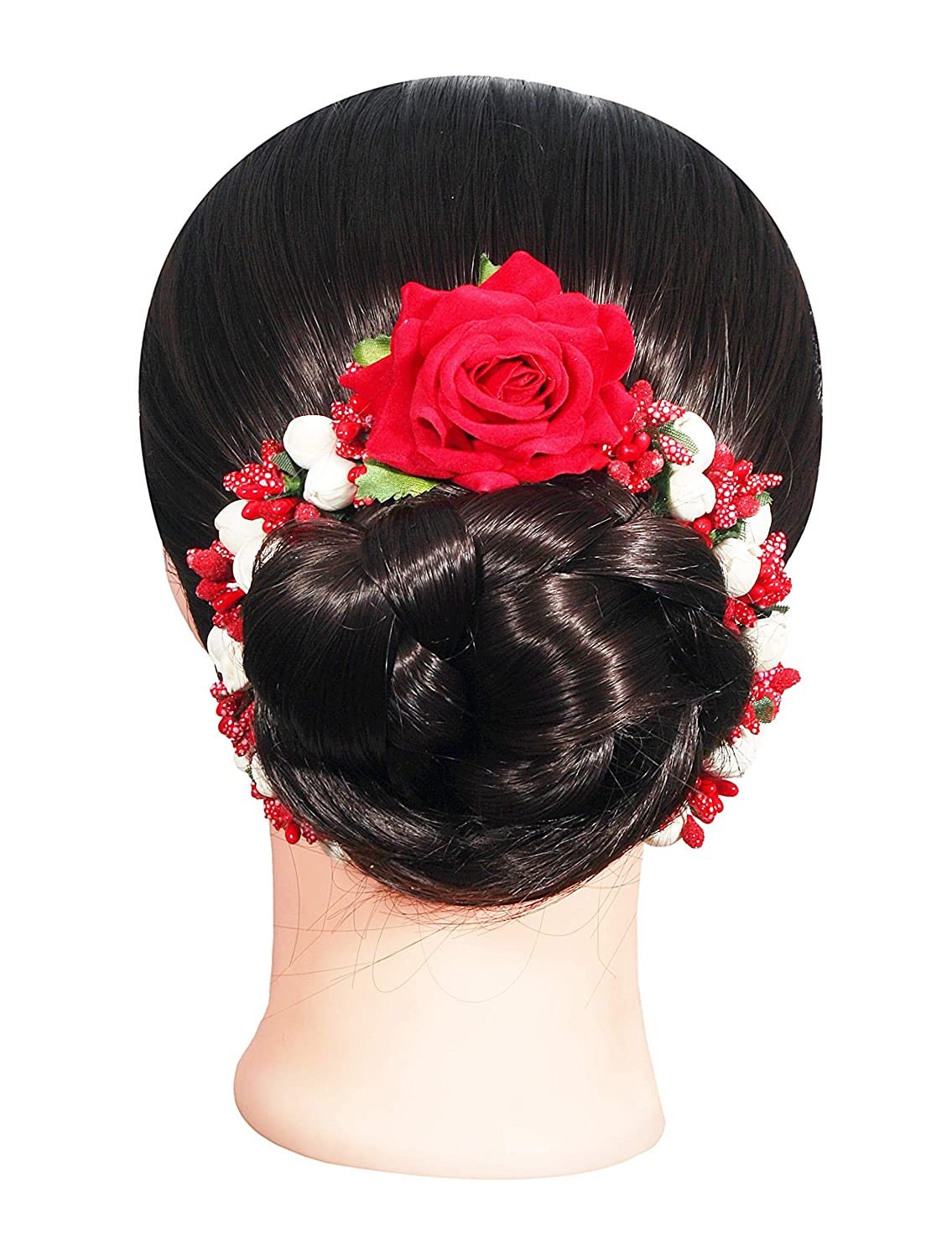 Indian Hair accessories Pink Gajra Artificial Flower Jewelry Etsy