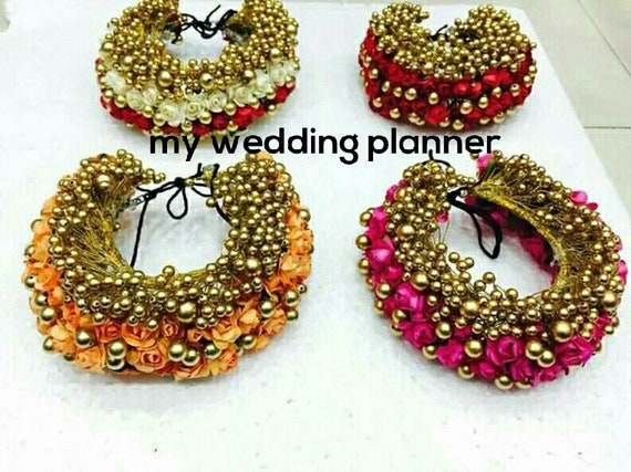 Traditional Indian Hair Accessories Multicolor Gajra - Etsy Traditional Indian Hair Accessories Multicolor Gajra - Etsy