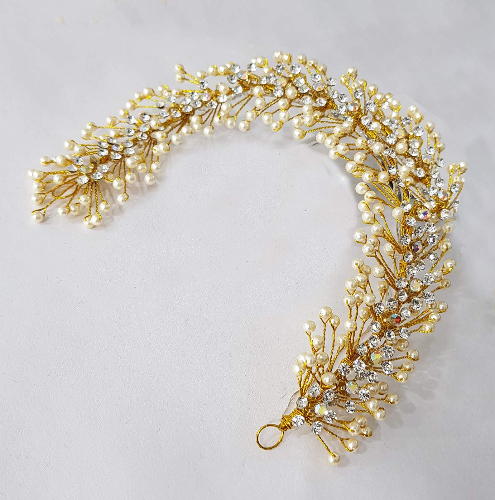 Traditional Indian Hair accessories Golden Gajra Artificial Etsy