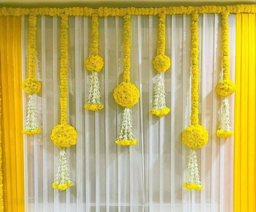 5 Feet Artificial Marigold Flower Toran Garlands Door Hanging Etsy