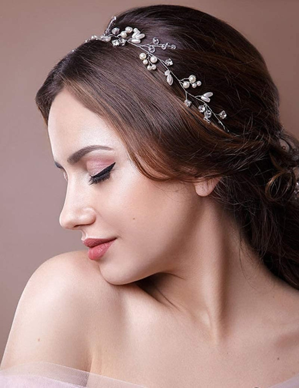 Indian Hair Accessories Golden Tiara Artificial Flower Jewelry Etsy