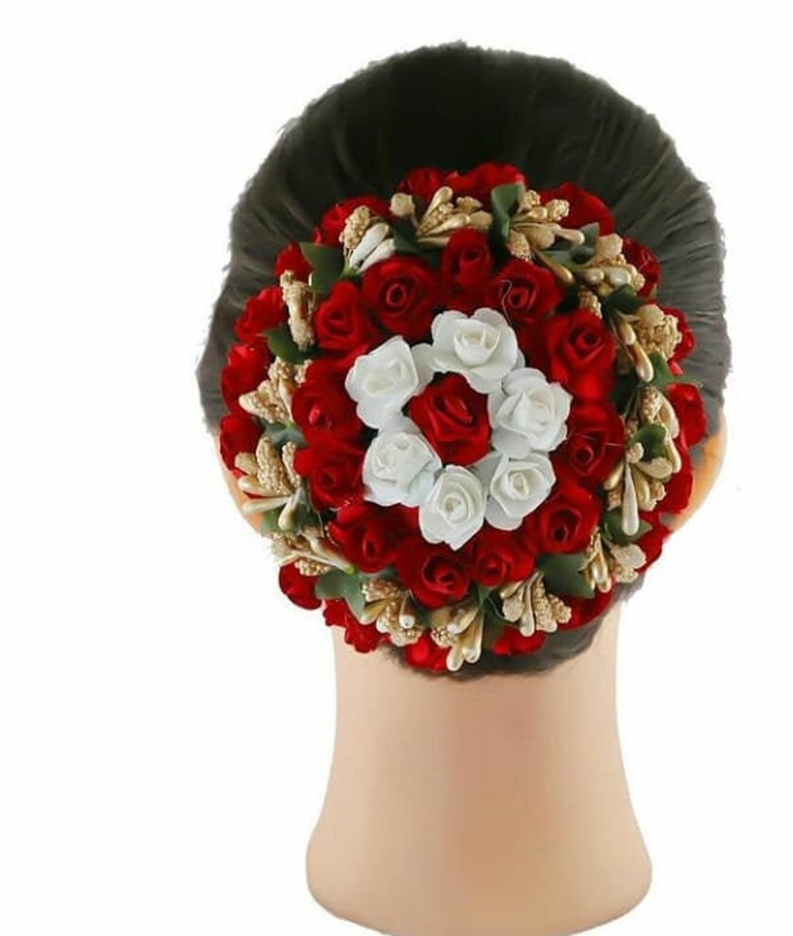 Indian Hair Accessories Multicolor Gajra Artificial Flower Etsy