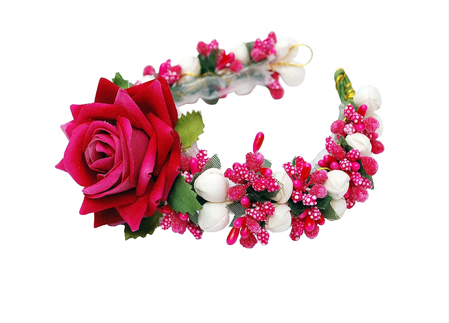 Indian Hair accessories Pink Gajra Artificial Flower Jewelry Etsy
