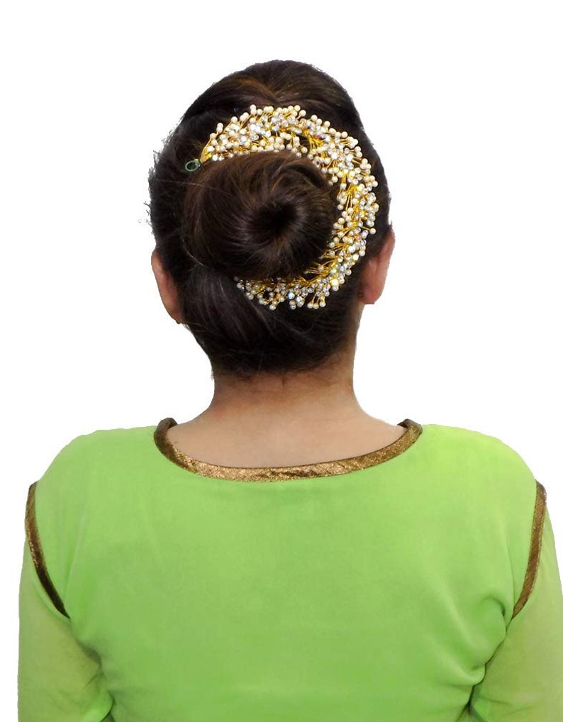 Traditional Indian Hair accessories Golden Gajra Artificial Etsy