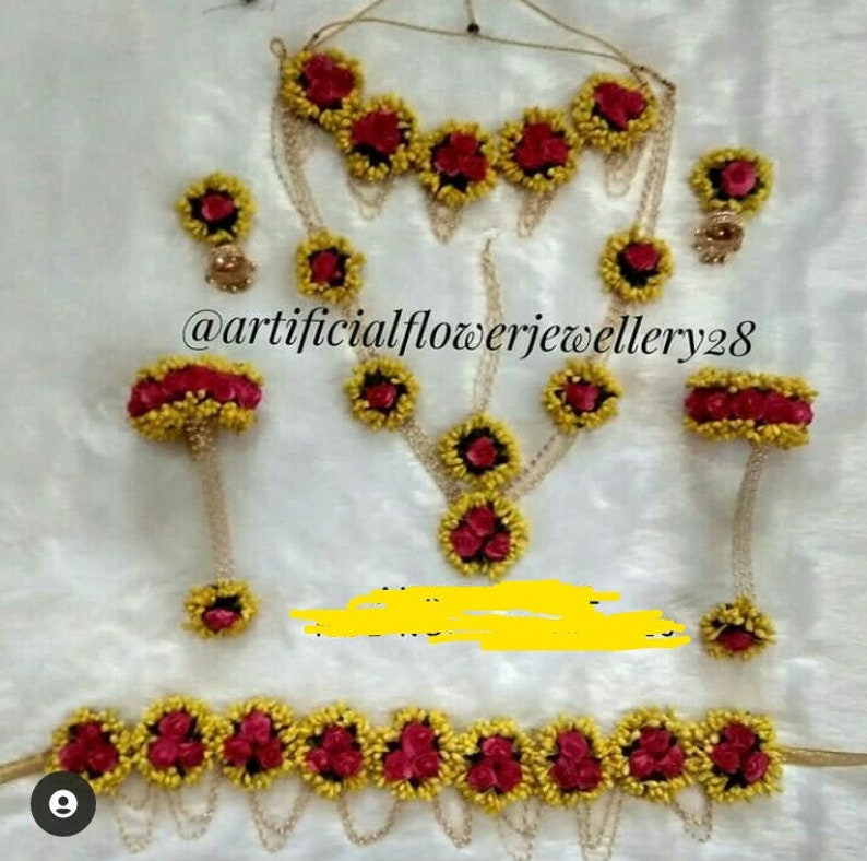 Hand Made Artificial Flower Jewelry Bridal Bridesmaid Floral Etsy