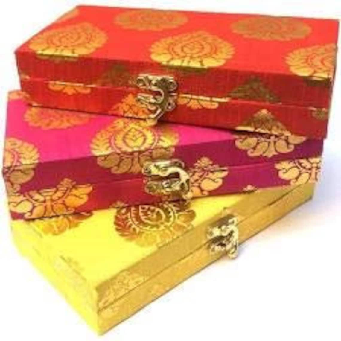 Pack of 3 Multicolor Shagun Box Cash Box Indian Wedding Etsy UK