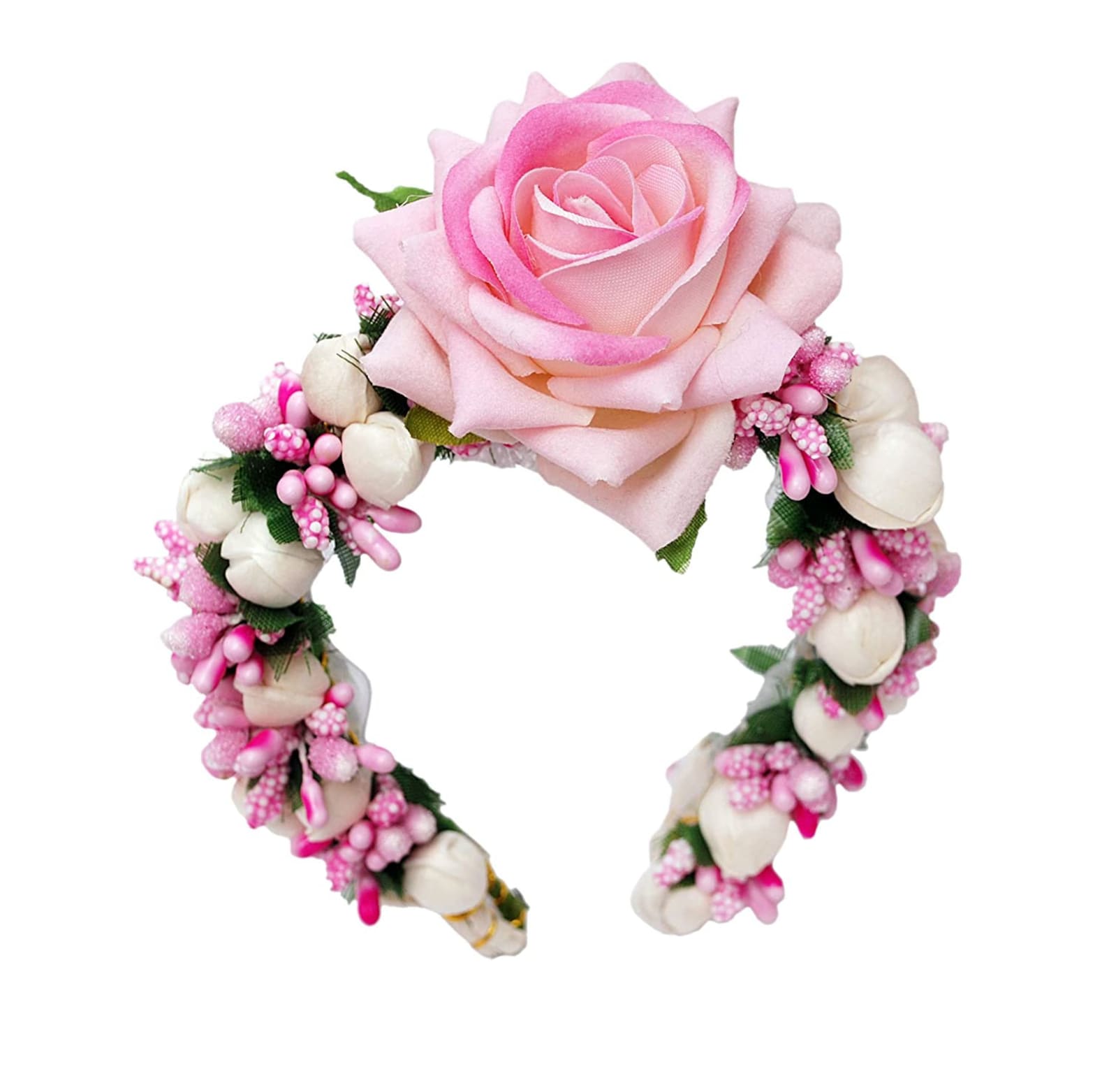 Indian Hair accessories Pink Gajra Artificial Flower Jewelry Etsy