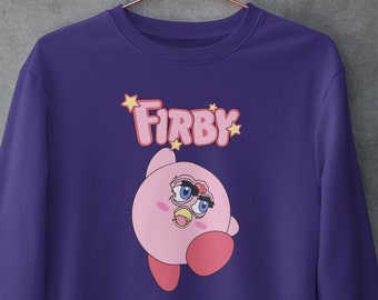 Kirby Furby Crewneck Sweater | Funny Gamer Shirt | Nerdy Gift for Her | Men's Geeky Gift | Pastel Plus Size Jumper | Oversized Hoodie