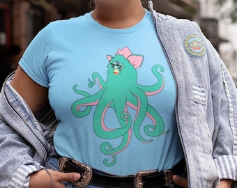 Furby Octopus Hipster Tee | Funny Cool Shirt | Weird Gift | Absurd Apparel | Hipster Clothes | Unique Gift