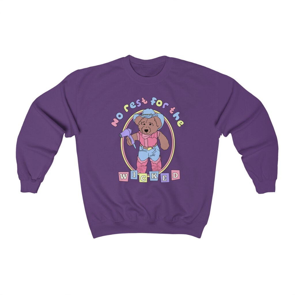 Wicked Teddy Bear Sweater, Kawaii Softcore Aesthetic Indie